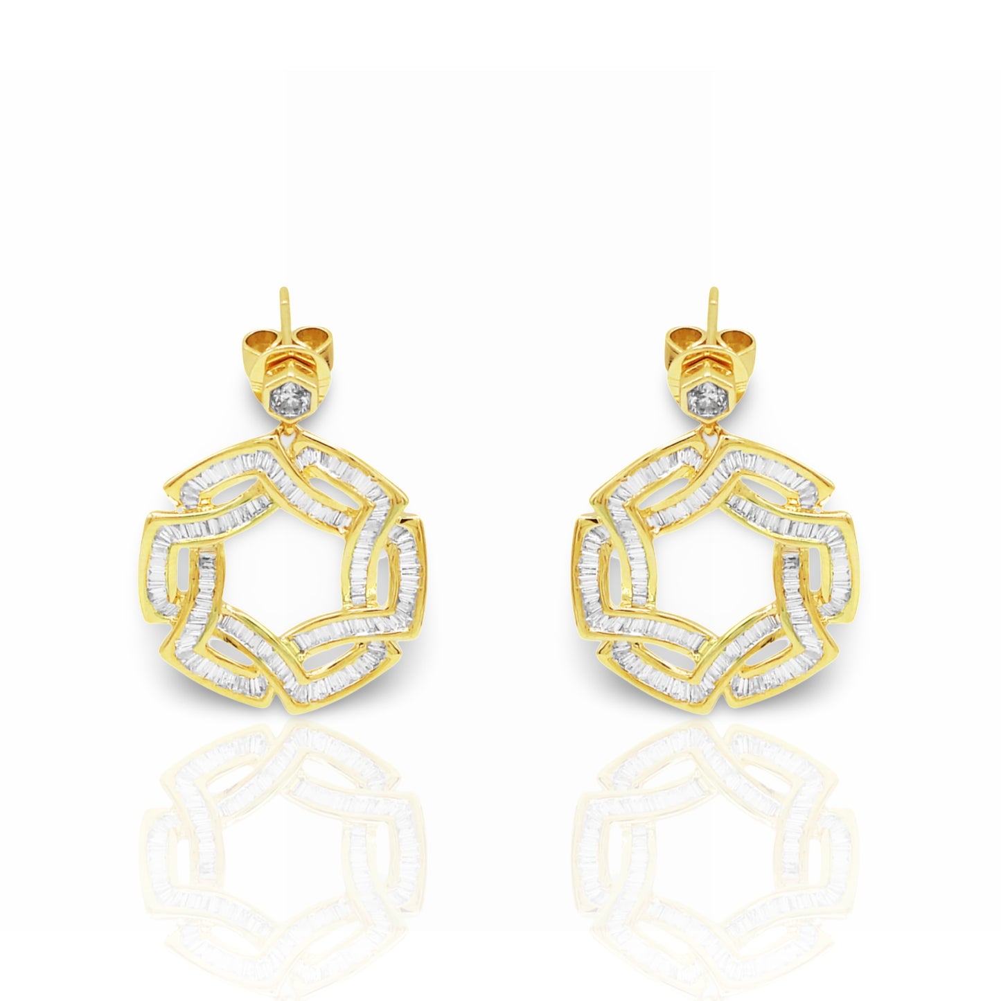 14K Yellow Gold Diamond Earrings (1.35 Ct. Tw.)