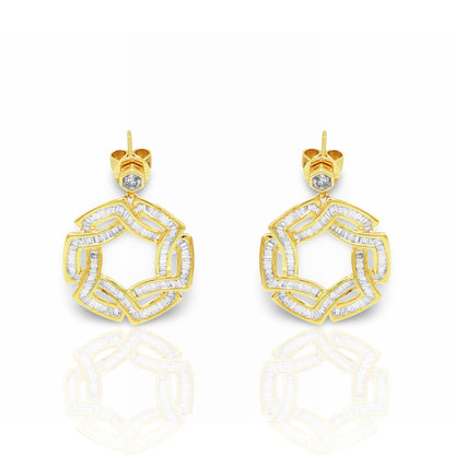 14K Yellow Gold Diamond Earrings (1.35 Ct. Tw.)