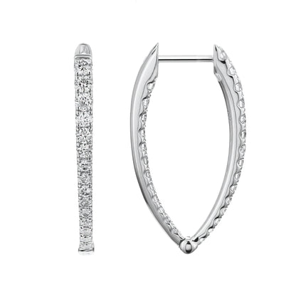 18K White Gold Diamond Earrings (1.10 Ct. Tw.)