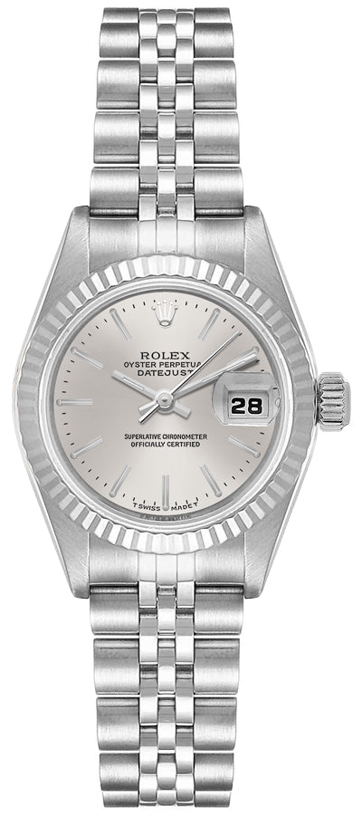 Rolex Lady-Datejust 26 Silver Dial Women's Watch 69174
