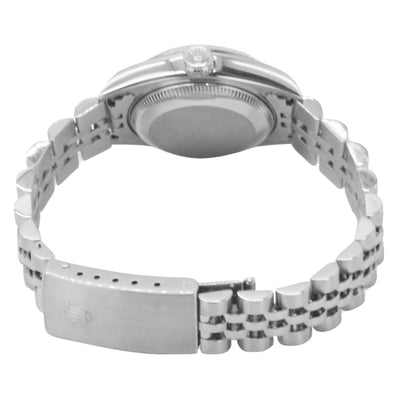 Rolex Oyster Perpetual 26 Date Rhodium Tapestry Dial Women's Watch 69190