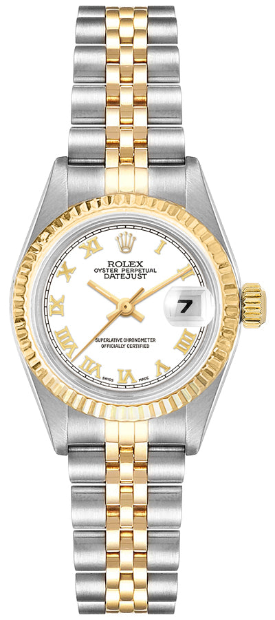 Rolex Lady-Datejust 26 White Dial Women's Watch 79173