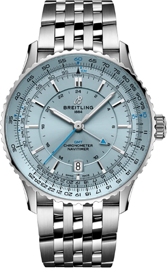 Breitling Navitimer Automatic GMT 41 Blue Dial Steel Men's Watch A32310171C1A1