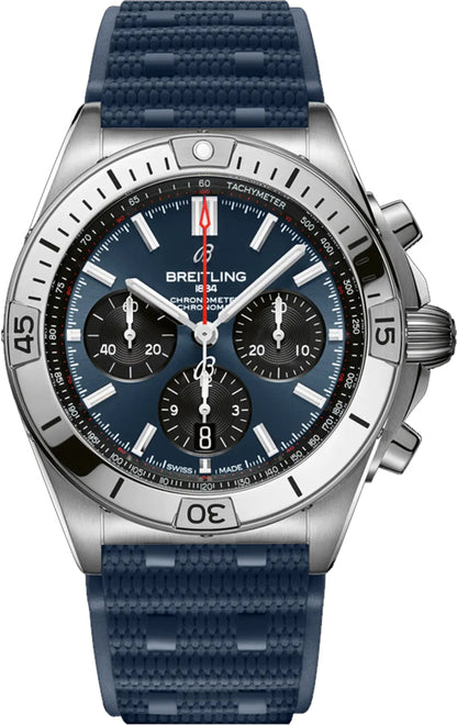 Breitling Chronomat B01 42 Blue & Black Dial Steel Men's Watch AB0134101C1S1