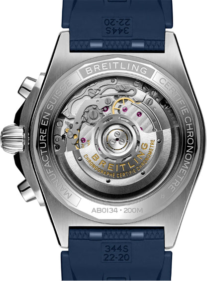 Breitling Chronomat B01 42 Blue & Black Dial Steel Men's Watch AB0134101C1S1