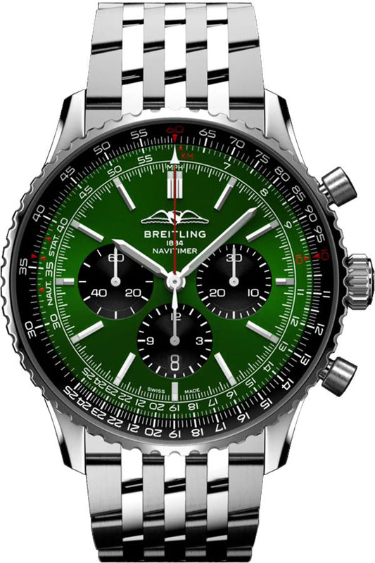 Breitling Navitimer B01 Chronograph 46 Steel Men's Watch AB0137241L1A1