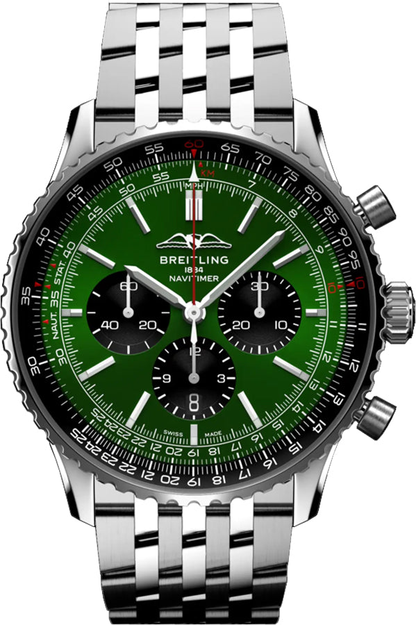 Breitling Navitimer B01 Chronograph 46 Steel Men's Watch AB0137241L1A1