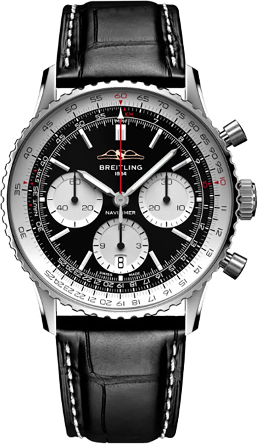 Breitling Navitimer B01 Chronograph 41 Black Dial Men's Watch AB0139211B1P1