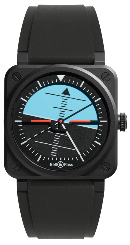 Bell & Ross Horizon Blue & Black Dial Men's Watch BR03A-HRZ-CE/SRB