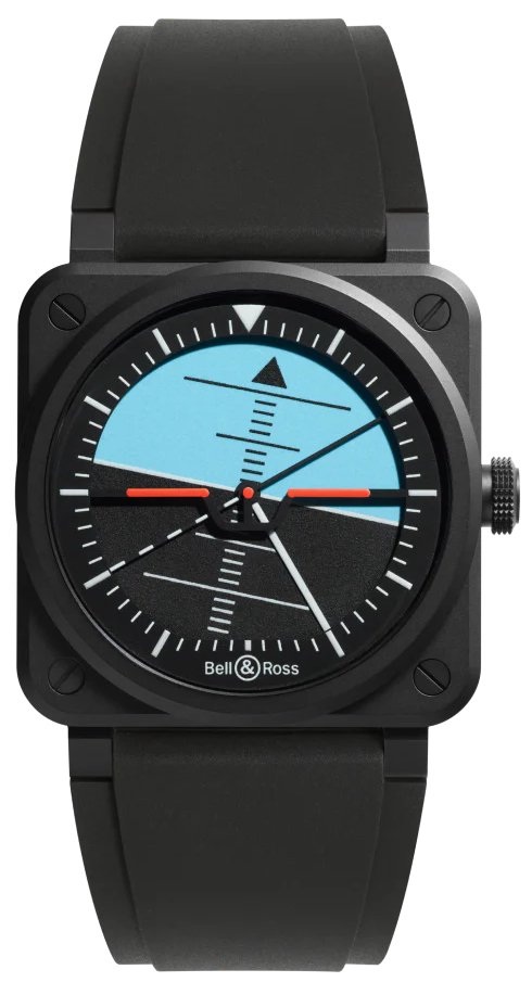 Bell & Ross Horizon Blue & Black Dial Men's Watch BR03A-HRZ-CE/SRB