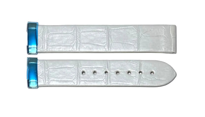 Omega De Ville 16mm Ladymatic White Leather Strap 98000356