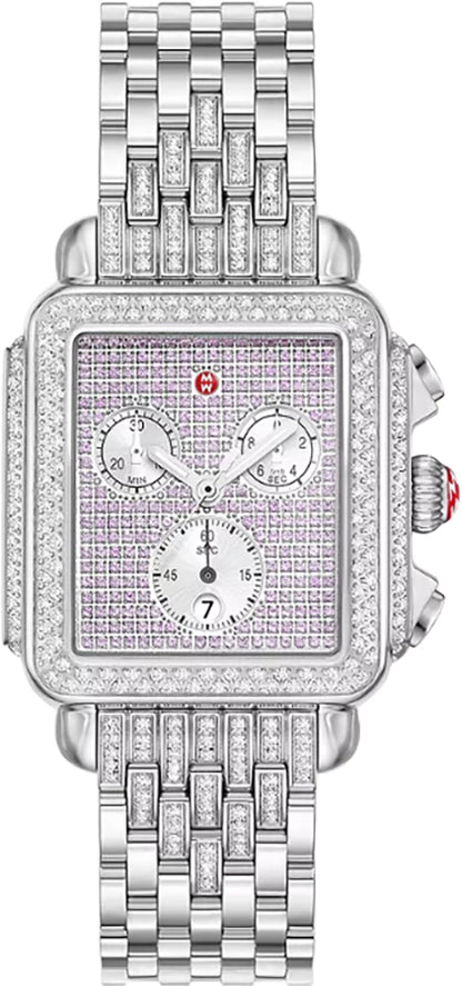 Michele Deco Limited Edition Pave Sapphire Dial Women's Watch MWW06A000803