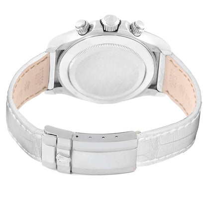 Rolex Cosmograph Daytona White Leather Strap Men's Watch 116519