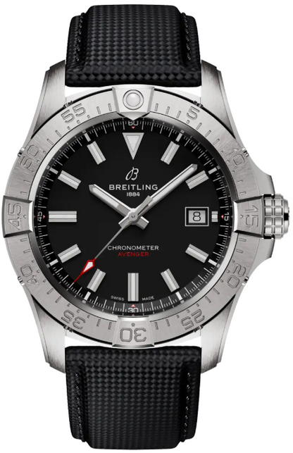 Breitling Avenger Automatic 42 Black Dial & Strap Men's Watch A17328101B1X1