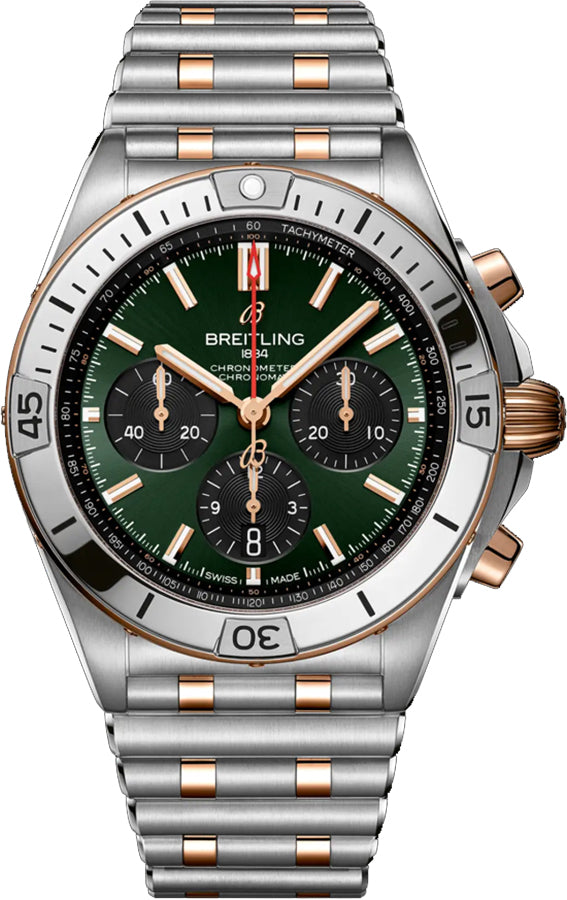 Breitling Chronomat B01 42 Steel & Rose Gold Men's Watch UB0134131L1U1