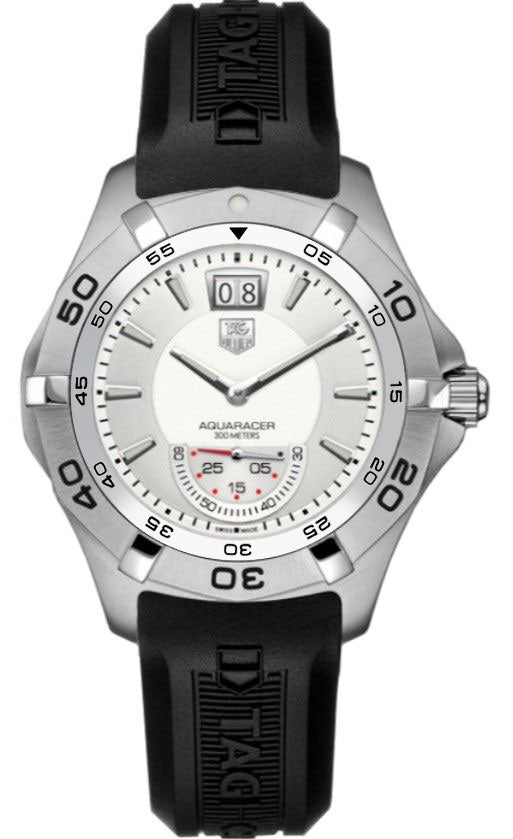 Tag Heuer Aquaracer Grand Date Silver Dial Men's Watch WAF1011.FT8010