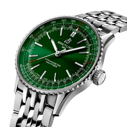 Breitling Navitimer Automatic 41 Green Dial Men's Steel Watch A17329371L1A1