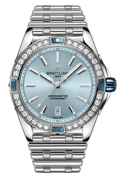 Breitling Super Chronomat 38 Diamond Bezel Women's Watch A17356531C1A1