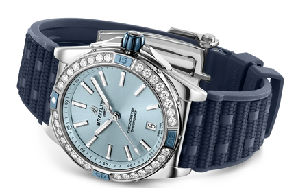 Breitling Super Chronomat 38 Diamond Bezel Women's Watch A17356531C1S1