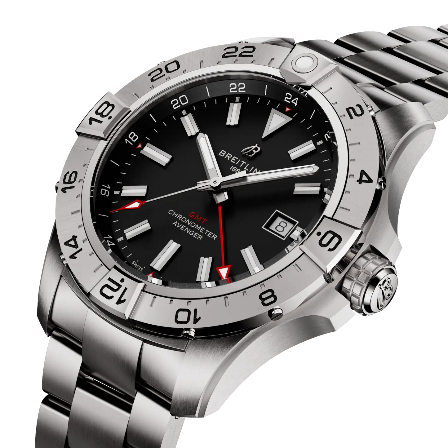 Breitling Avenger Automatic GMT 44 Black Dial Men's Watch A32320101B1A1