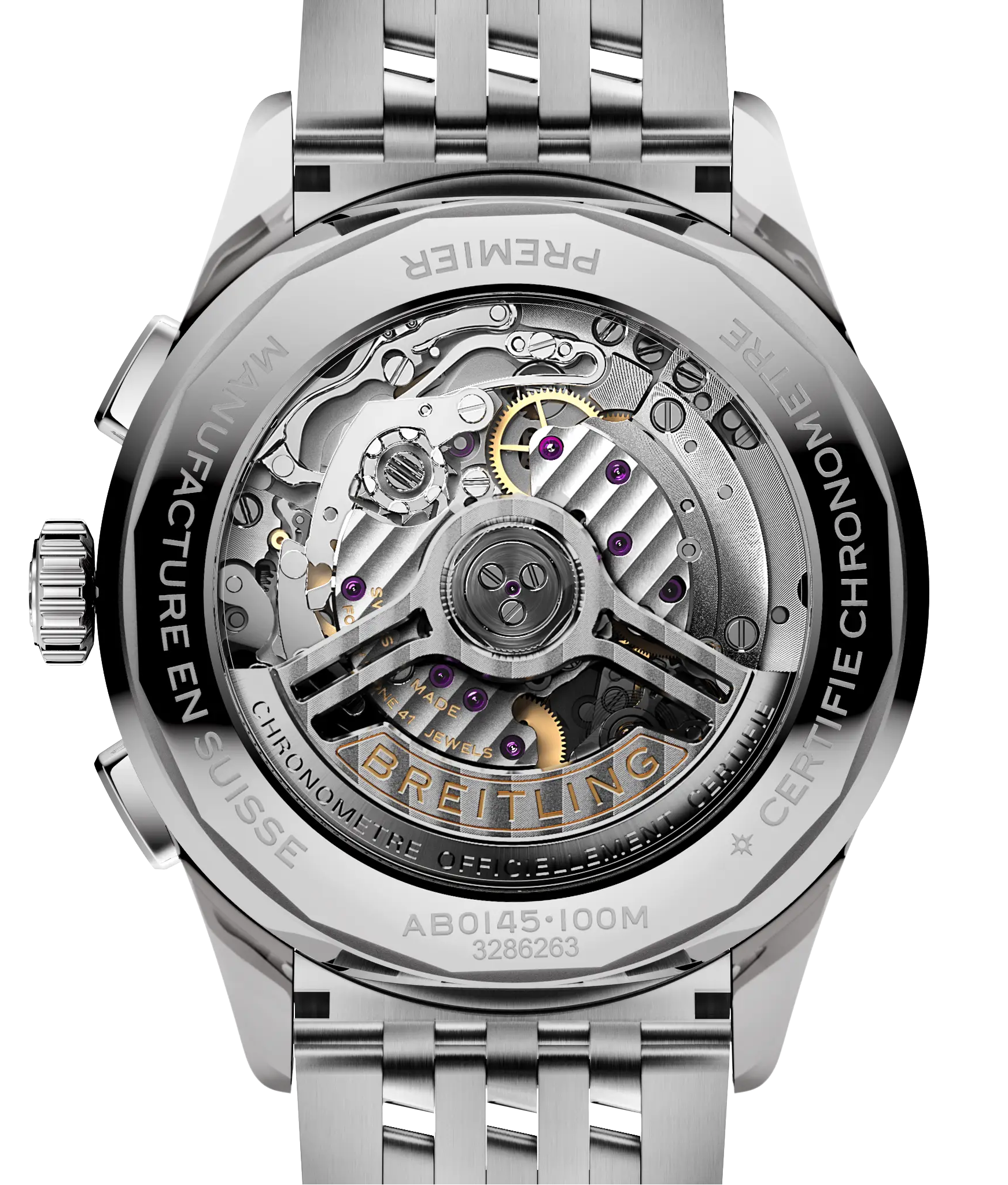 Breitling Premier B01 Chronograph 42 Steel Men's Watch AB0145211G1A1