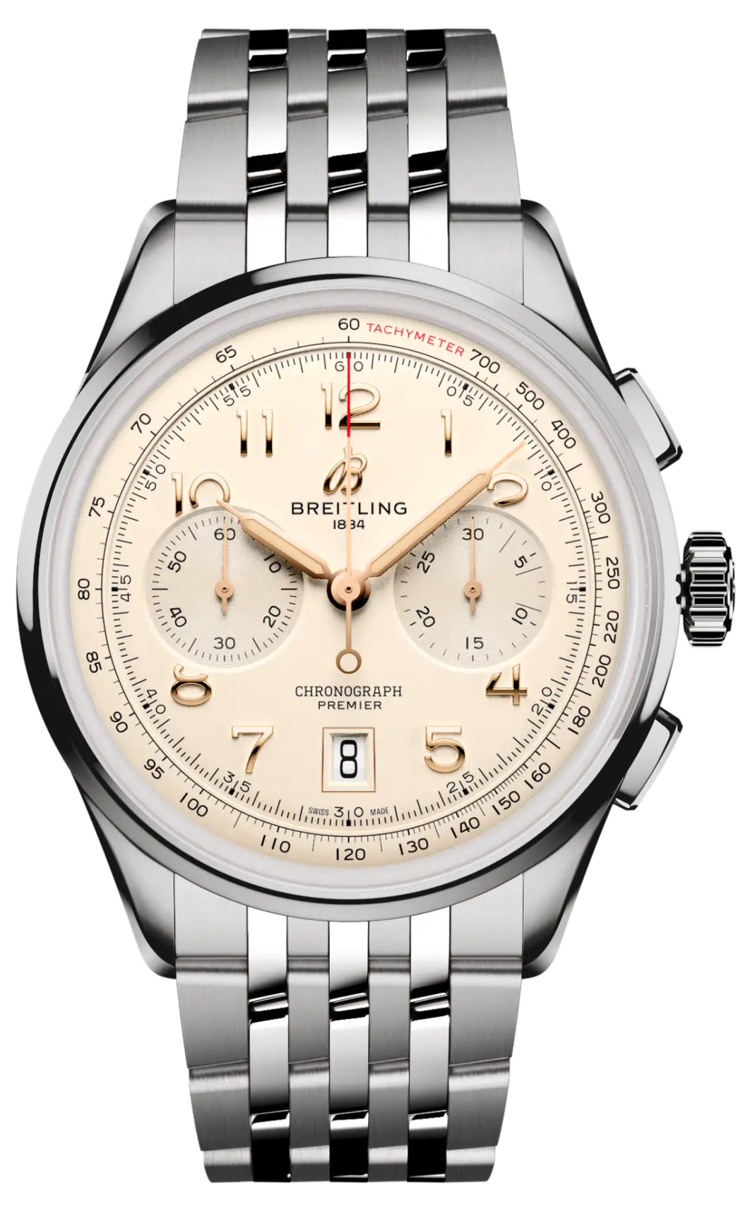 Breitling Premier B01 Chronograph 42 Steel Men's Watch AB0145211G1A1