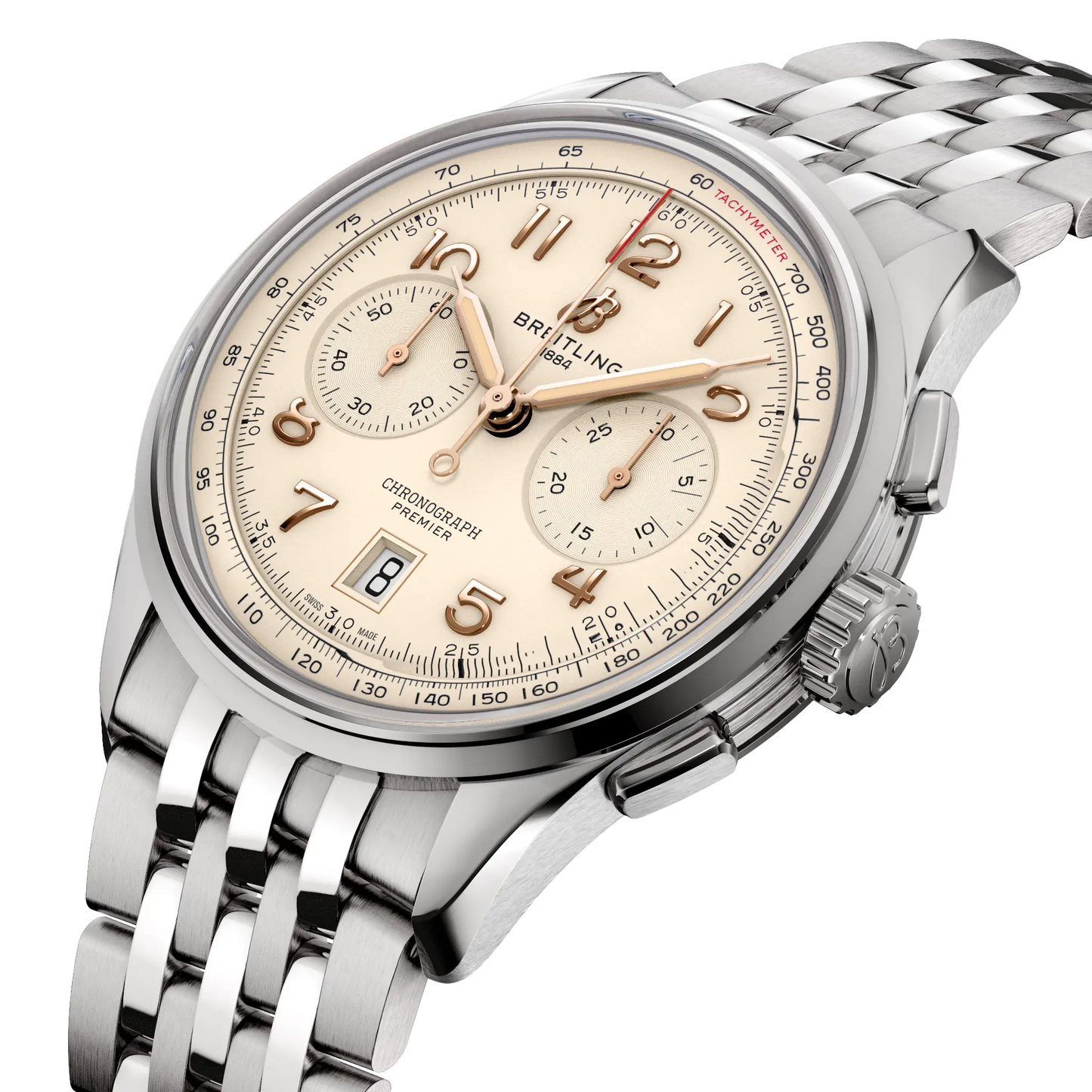 Breitling Premier B01 Chronograph 42 Steel Men's Watch AB0145211G1A1