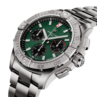Breitling Avenger B01 Chronograph 42 Green Dial Men's Watch AB0146101L1A1