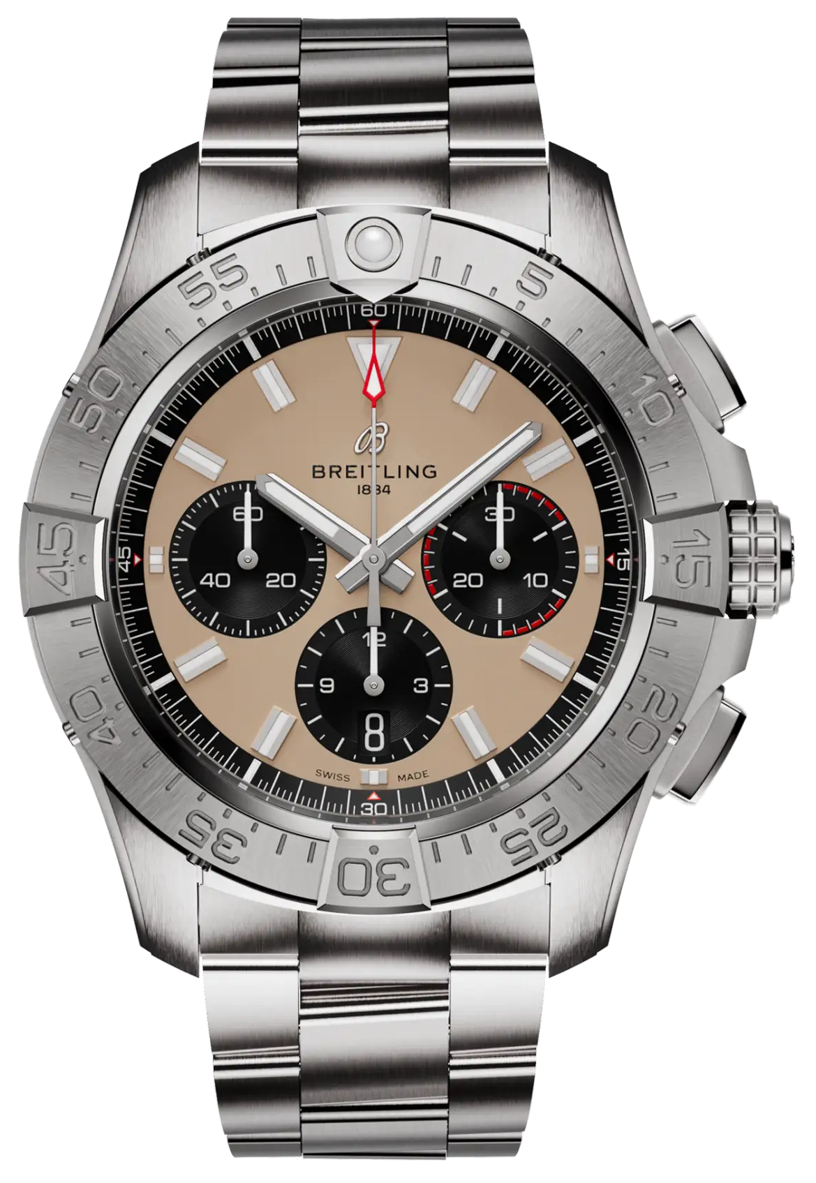 Breitling Avenger B01 Chronograph 44 Beige Dial Men's Watch AB0147101A1A1