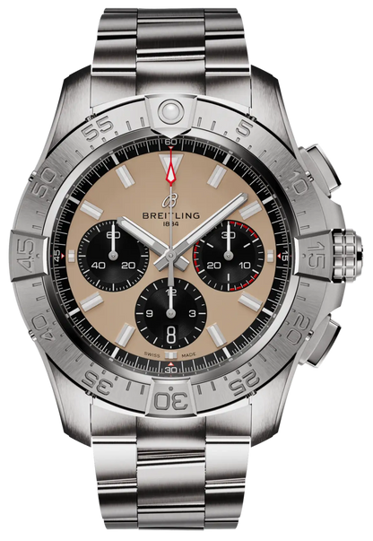 Breitling Avenger B01 Chronograph 44 Beige Dial Men's Watch AB0147101A1A1
