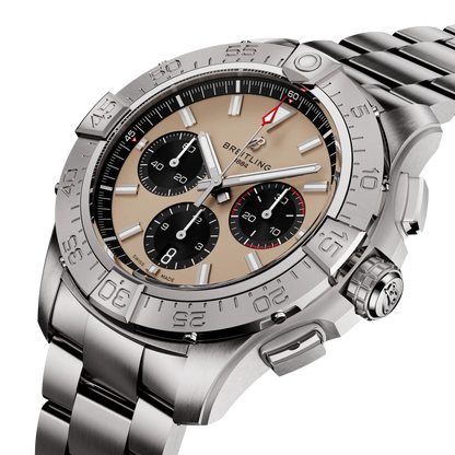 Breitling Avenger B01 Chronograph 44 Beige Dial Men's Watch AB0147101A1A1