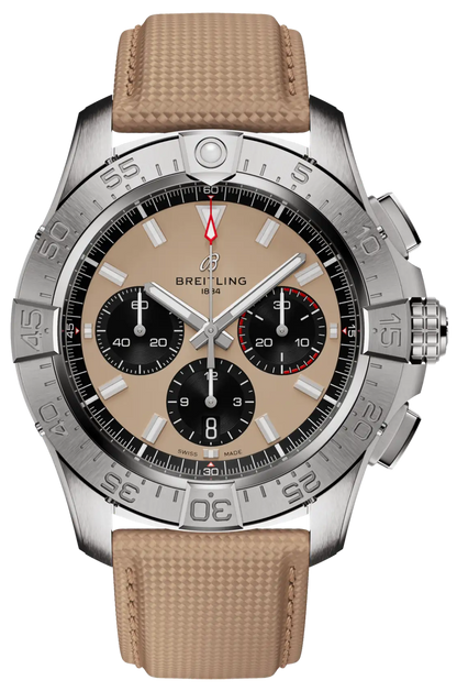 Breitling Avenger B01 Chronograph 44 Beige Dial Men's Watch AB0147101A1X1
