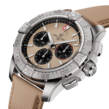 Breitling Avenger B01 Chronograph 44 Beige Dial Men's Watch AB0147101A1X1