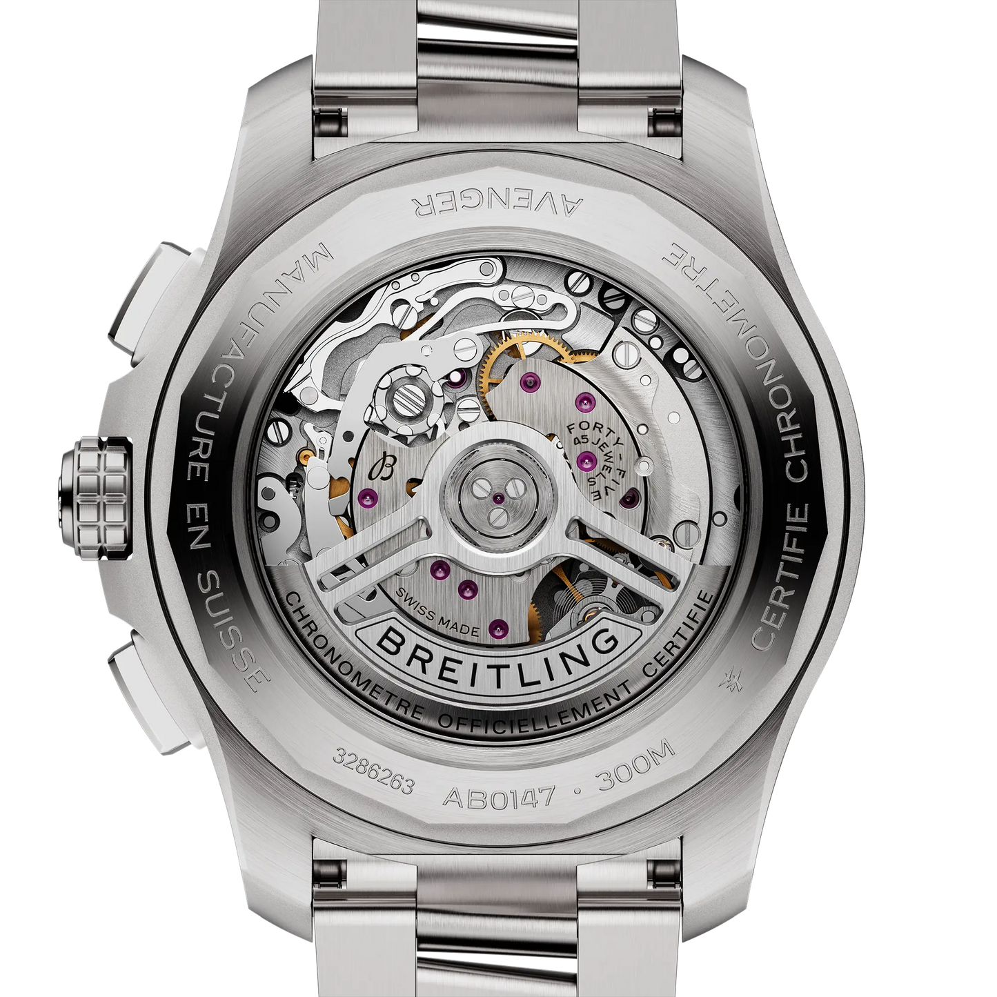 Breitling Avenger B01 Chronograph 44 Black Dial Men's Watch AB0147101B1A1