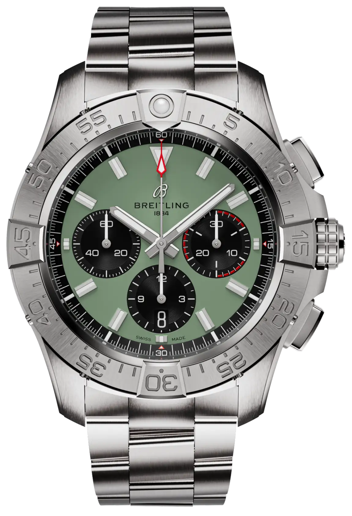 Breitling Avenger B01 Chronograph 44 Green Dial Men's Watch AB0147101L1A1