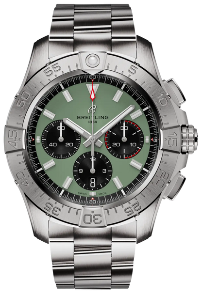 Breitling Avenger B01 Chronograph 44 Green Dial Men's Watch AB0147101L1A1