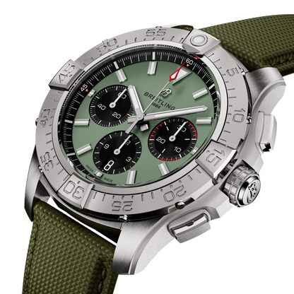 Breitling Avenger B01 Chronograph 44 Green Dial Men's Watch AB0147101L1X1