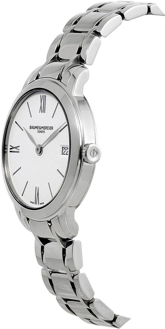 Baume & Mercier Classima White Dial 36.5mm Steel Women's Watch 10356