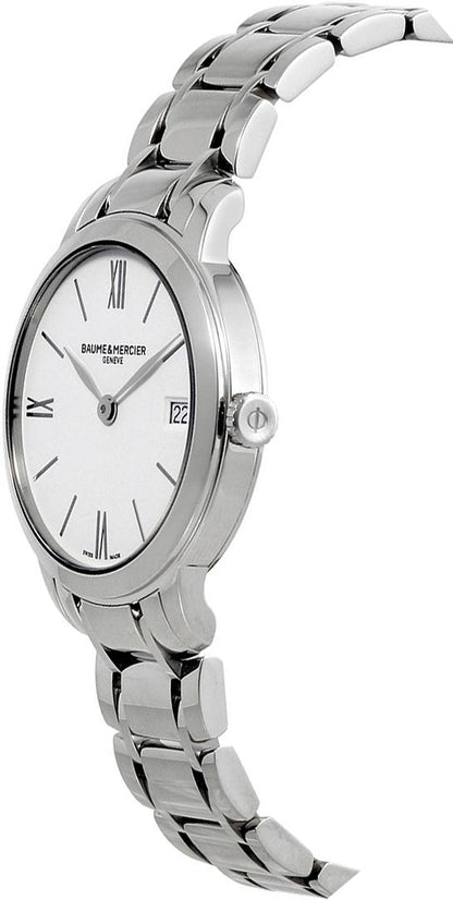 Baume & Mercier Classima White Dial 36.5mm Steel Women's Watch 10356