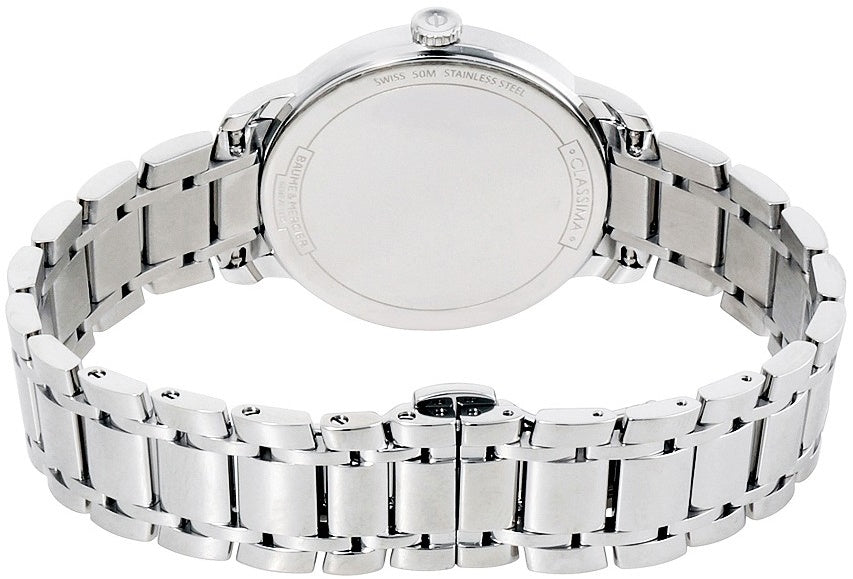 Baume & Mercier Classima White Dial 36.5mm Steel Women's Watch 10356