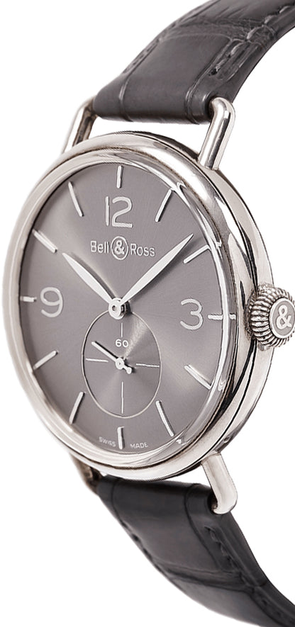 Bell & Ross Vintage Men's Luxury Watch WW1 BRWW1-ME-AG-RU/SCR