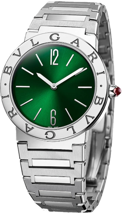 Bvlgari Bvlgari Green Dial Steel Quartz Women's Watch 103066