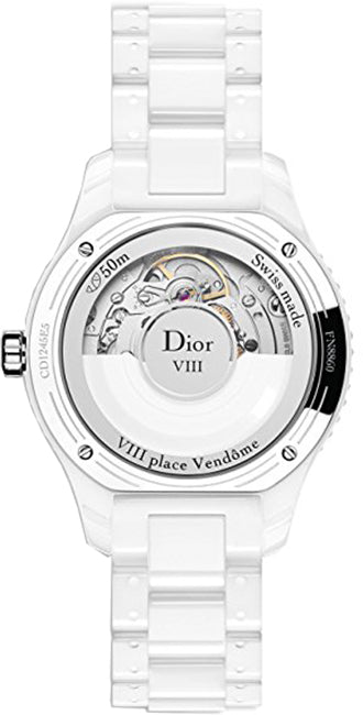Christian Dior VIII White Ceramic Diamond Luxury Women's Watch CD1245E9C001