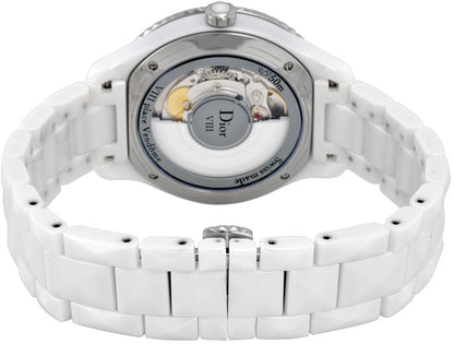 Christian Dior VIII White Ceramic Diamond Luxury Women's Watch CD1245E9C001