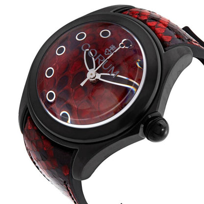 Corum Bubble 42 Red Python Black Steel Men's Watch L082/03208
