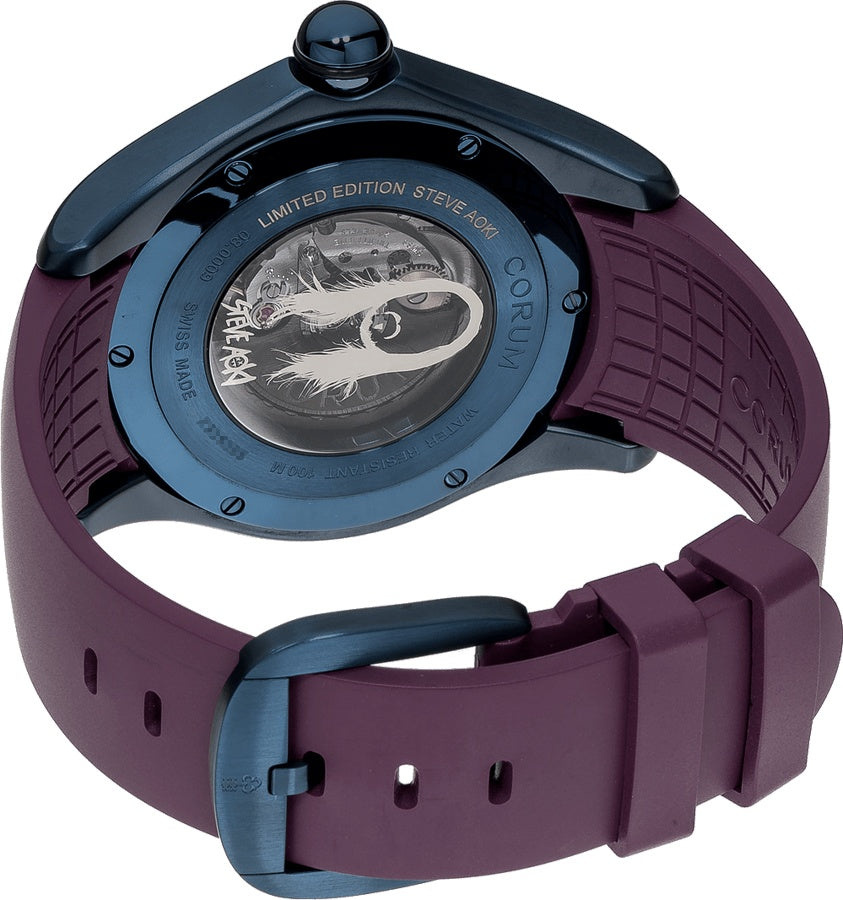 Corum Bubble 47 Steve Aoki Blue Steel Men's Watch L082/03214