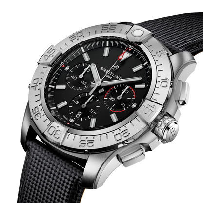 Breitling Super Avenger B01 Chronograph 46 Black Dial Men's Watch EB0148101B1X1