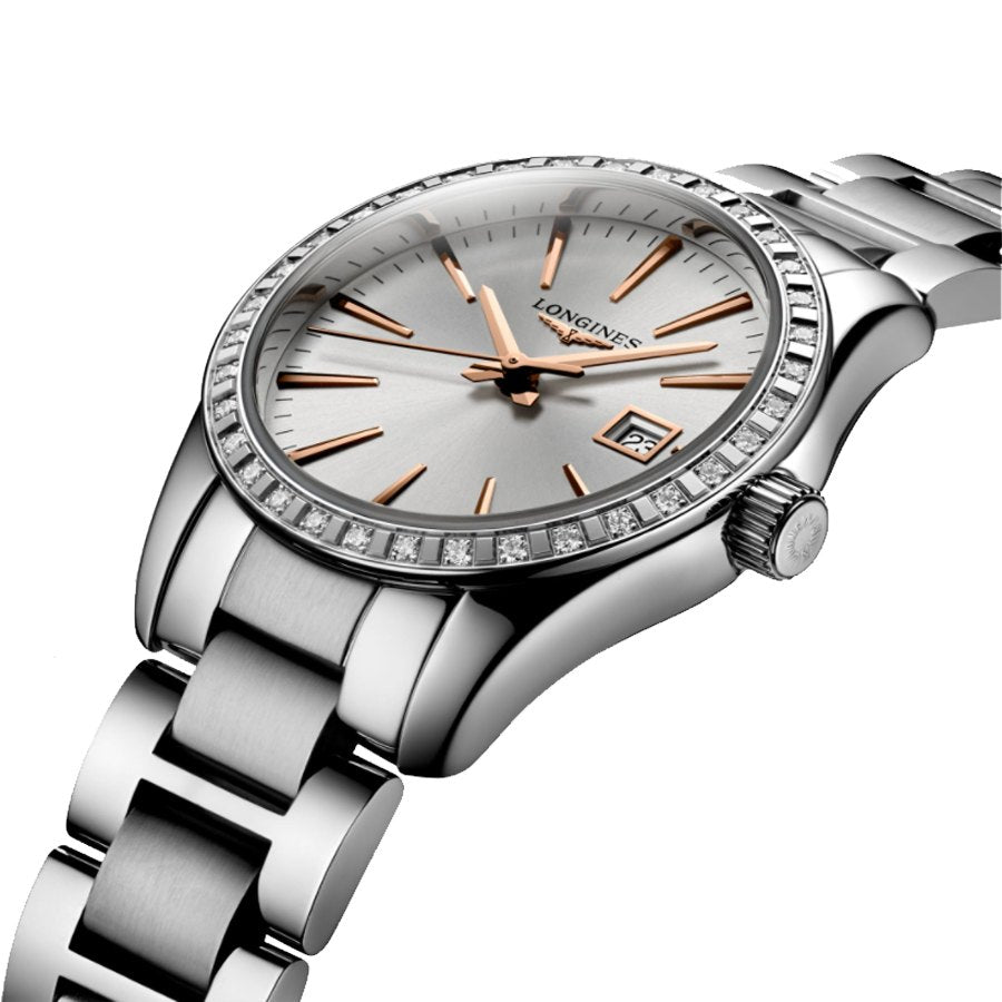Longines Conquest Classic Diamond Bezel Women's Watch L2.286.0.72.6