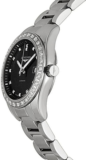 Longines Conquest Classic Black Dial & Diamonds Women's Watch L2.285.0.57.6