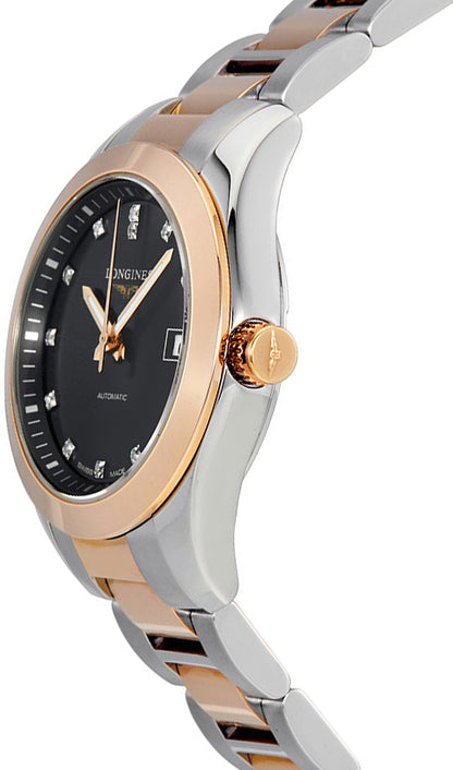 Longines Conquest Classic Black & Diamond Dial Women's Luxury Watch L2.285.5.58.7